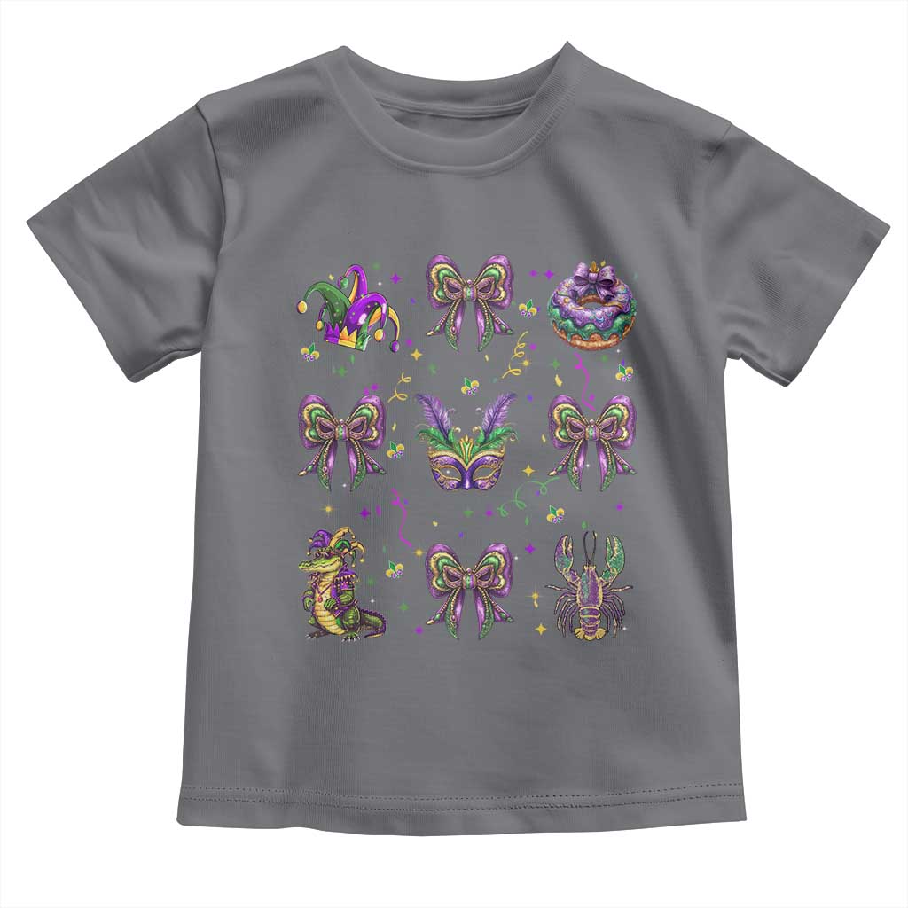 Mardi Gras Coquette Toddler T Shirt Glitter Print Louisiana New Orleans Party Custume Beads - Wonder Print Shop