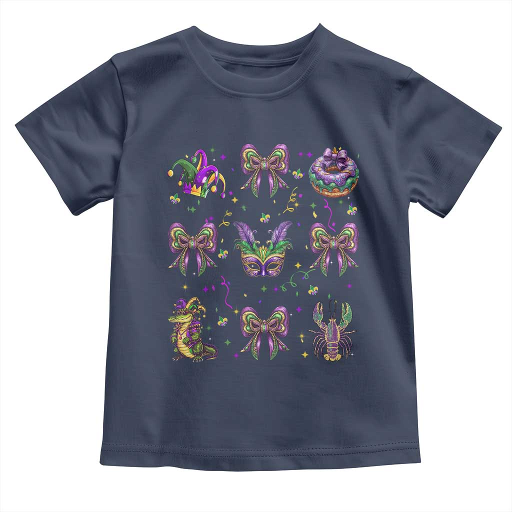 Mardi Gras Coquette Toddler T Shirt Glitter Print Louisiana New Orleans Party Custume Beads - Wonder Print Shop