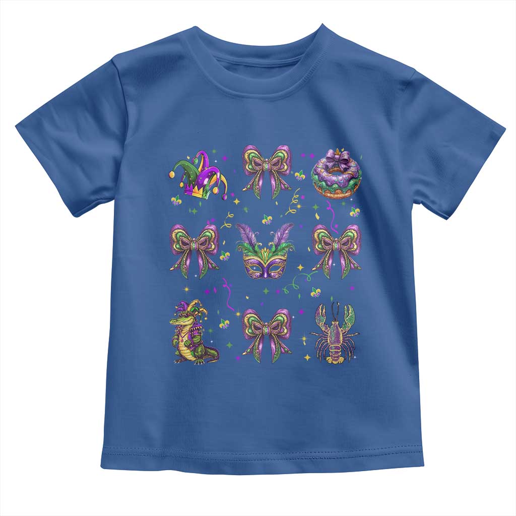 Mardi Gras Coquette Toddler T Shirt Glitter Print Louisiana New Orleans Party Custume Beads - Wonder Print Shop