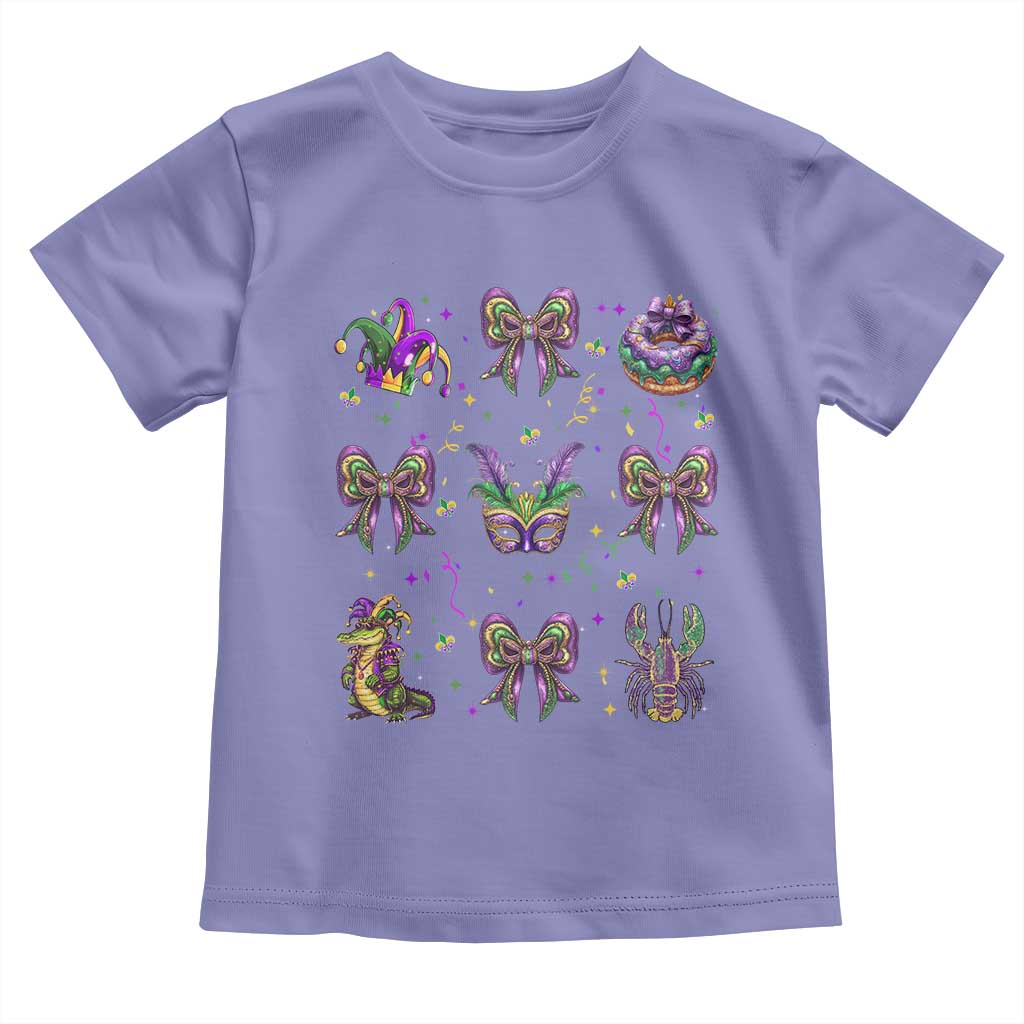 Mardi Gras Coquette Toddler T Shirt Glitter Print Louisiana New Orleans Party Custume Beads - Wonder Print Shop