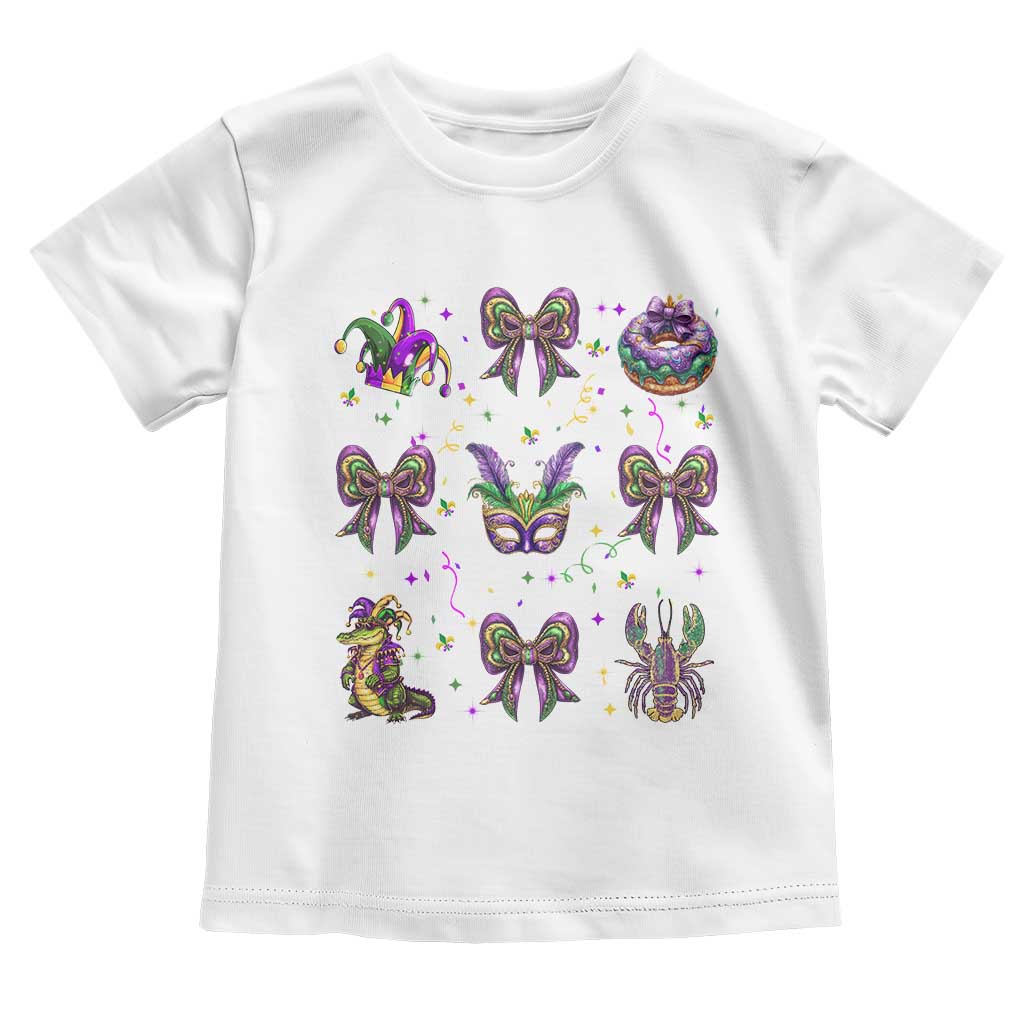 Mardi Gras Coquette Toddler T Shirt Glitter Print Louisiana New Orleans Party Custume Beads - Wonder Print Shop