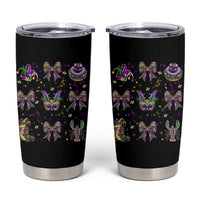 Mardi Gras Coquette Tumbler Cup Glitter Print Louisiana New Orleans Party Custume Beads - Wonder Print Shop