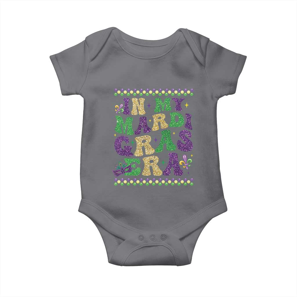 In My Mardi Gras Era Baby Onesie Carnival New Orleans Trip Glitter Print