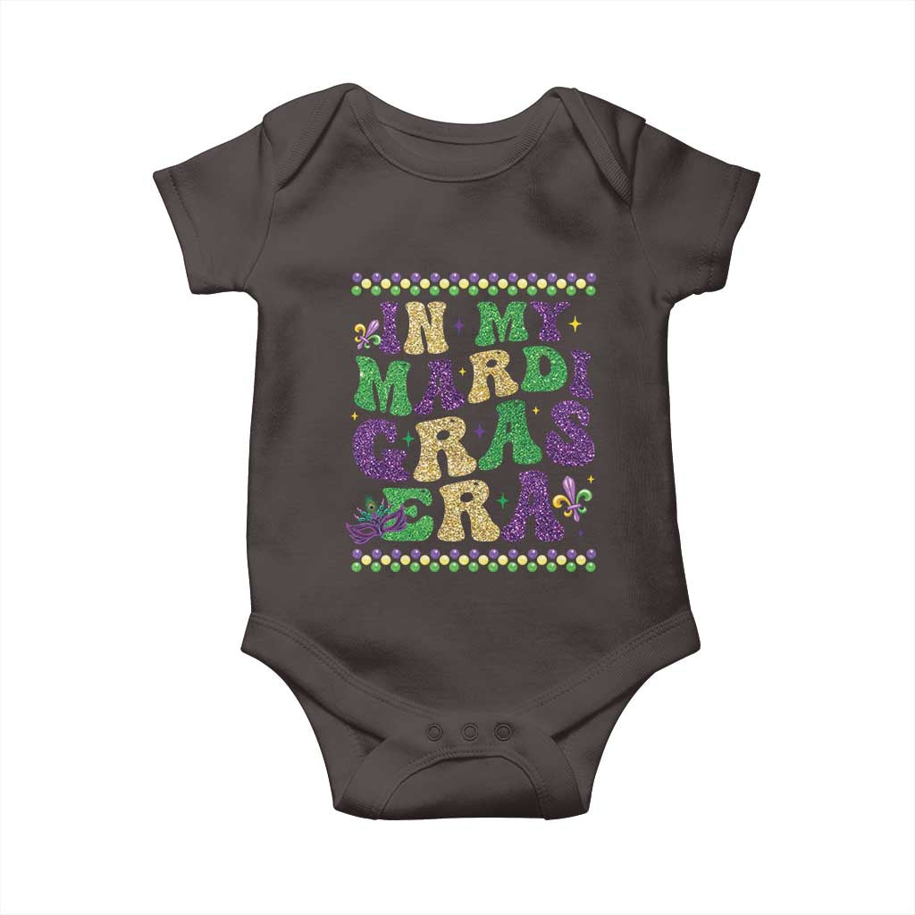In My Mardi Gras Era Baby Onesie Carnival New Orleans Trip Glitter Print