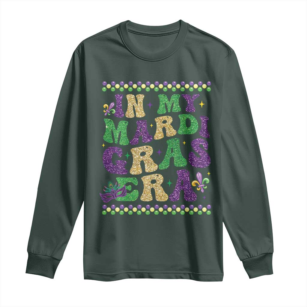 In My Mardi Gras Era Long Sleeve Shirt Carnival New Orleans Trip Glitter Print
