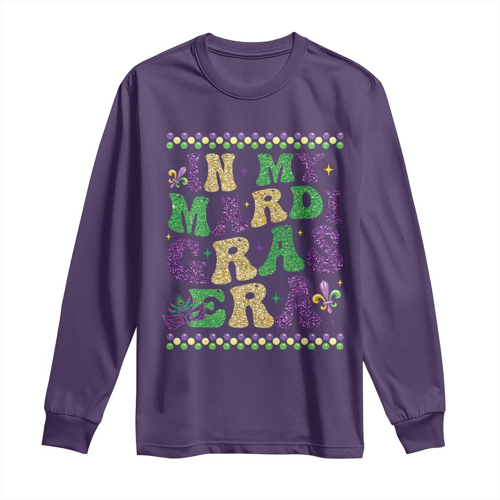 In My Mardi Gras Era Long Sleeve Shirt Carnival New Orleans Trip Glitter Print