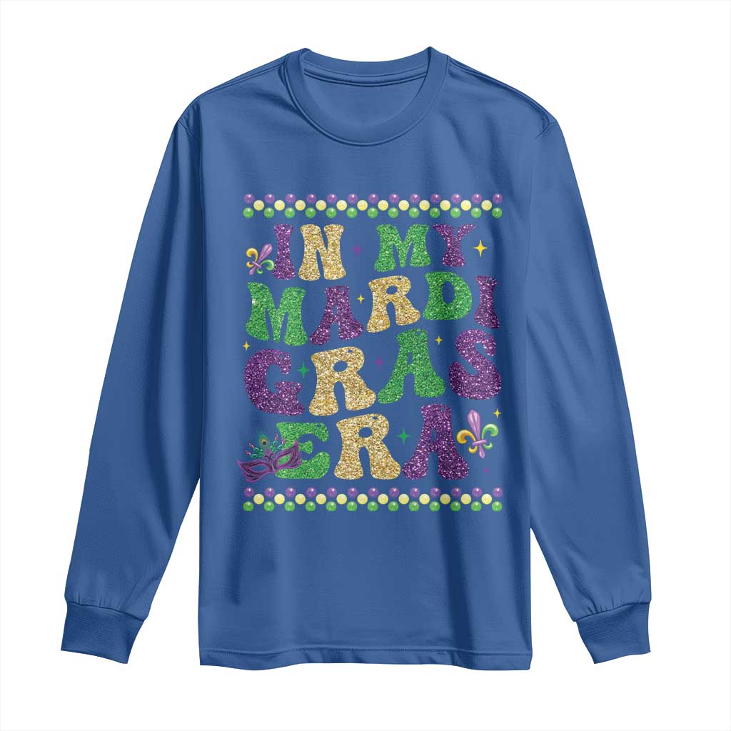 In My Mardi Gras Era Long Sleeve Shirt Carnival New Orleans Trip Glitter Print