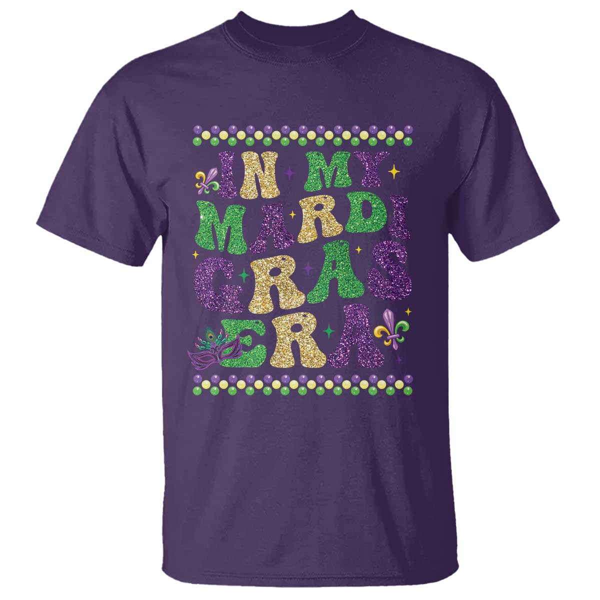 In My Mardi Gras Era T Shirt Carnival New Orleans Trip Glitter Print
