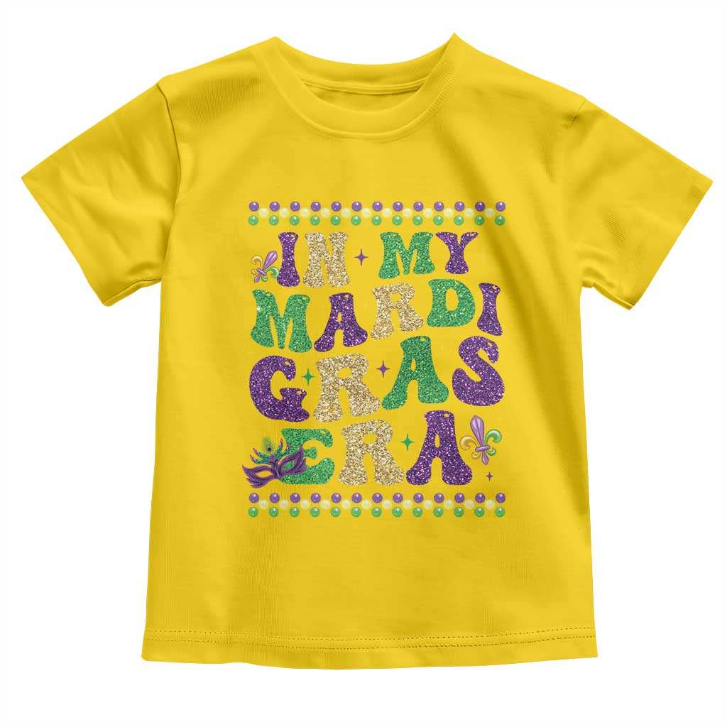 In My Mardi Gras Era Toddler T Shirt Carnival New Orleans Trip Glitter Print