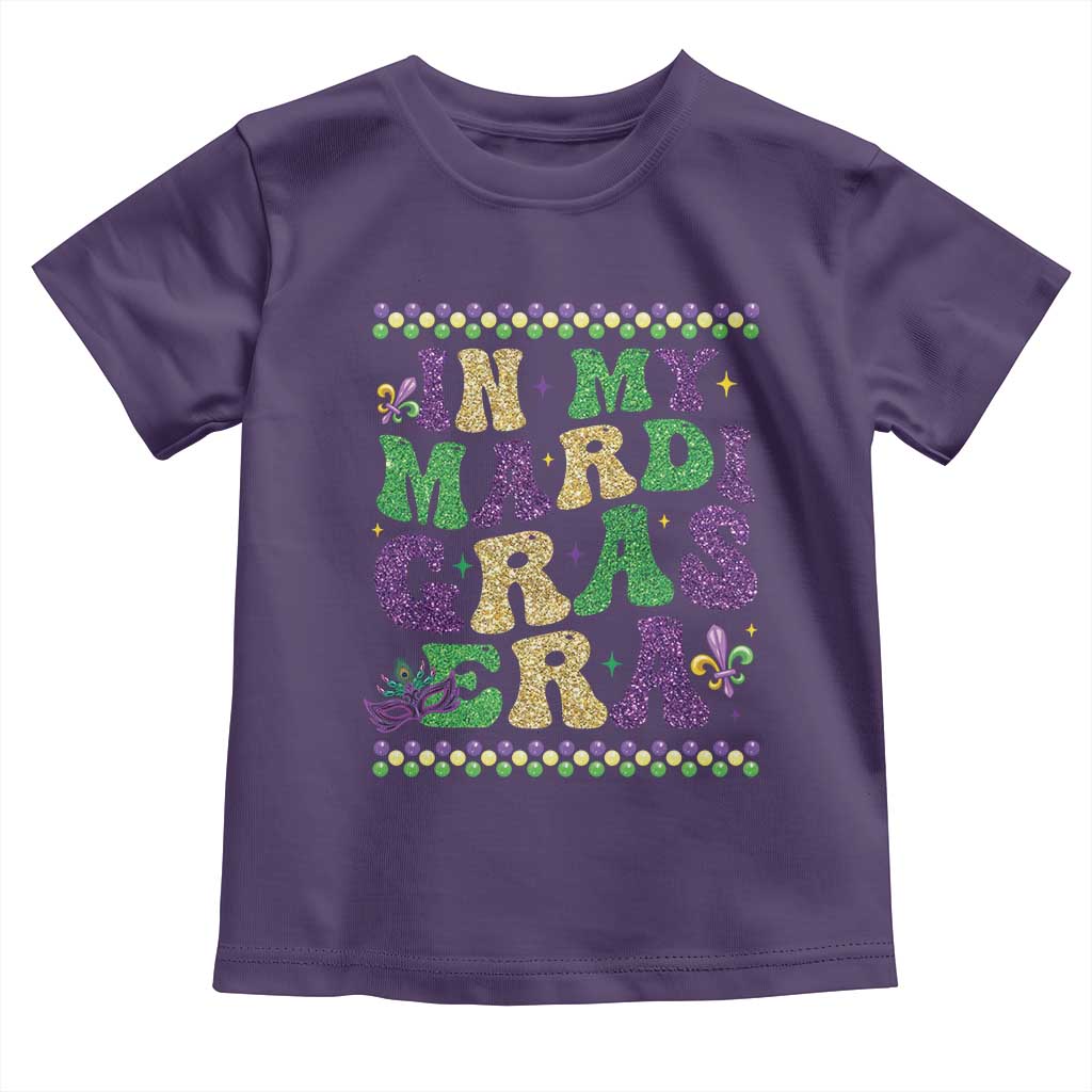 In My Mardi Gras Era Toddler T Shirt Carnival New Orleans Trip Glitter Print