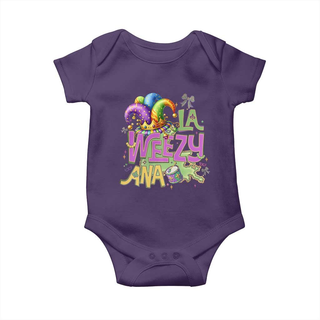 Funny Mardi Gras Baby Onesie La Weezy Ana