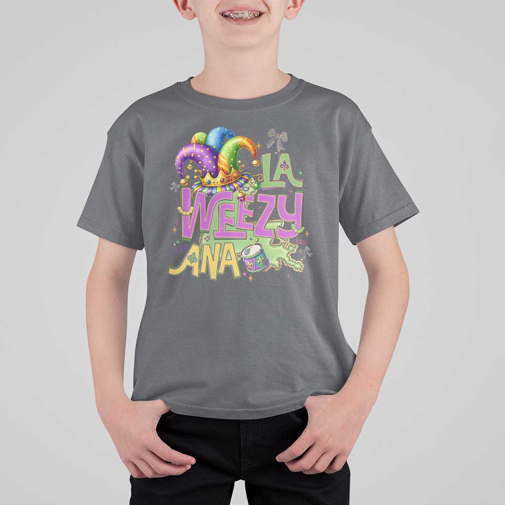 Funny Mardi Gras T Shirt For Kid La Weezy Ana