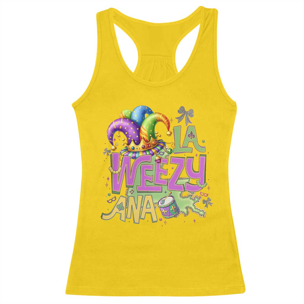 Funny Mardi Gras Racerback Tank Top La Weezy Ana
