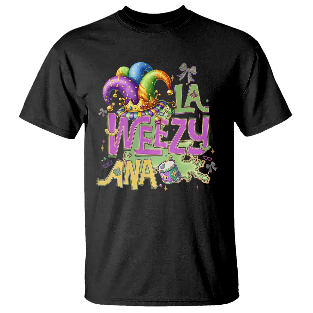 Funny Mardi Gras T Shirt La Weezy Ana