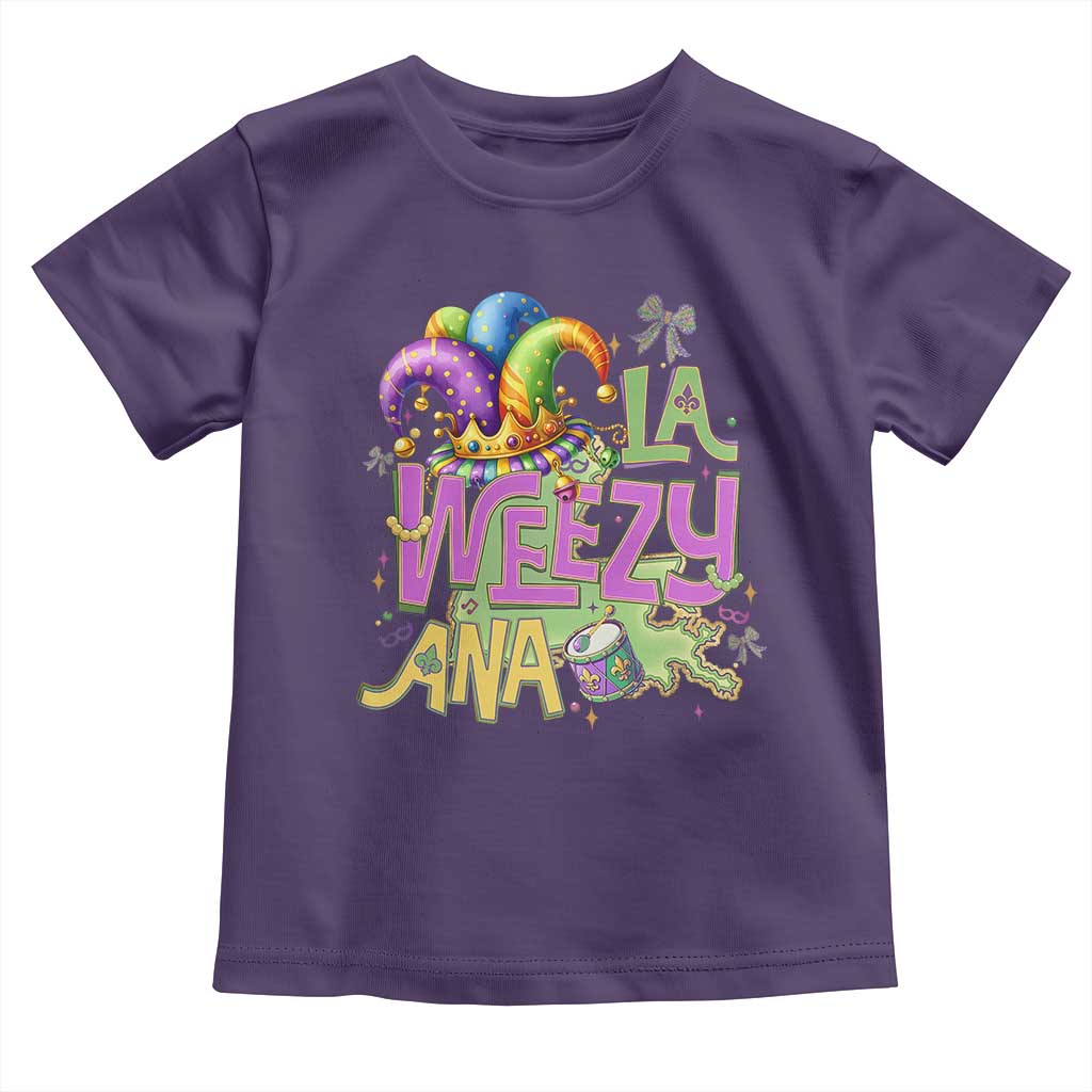 Funny Mardi Gras Toddler T Shirt La Weezy Ana