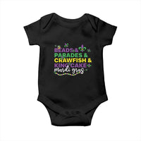 Beads Parades Crawfish King Cake Mardi Gras Baby Onesie