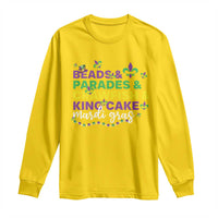 Beads Parades Crawfish King Cake Mardi Gras Long Sleeve Shirt