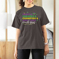 Beads Parades Crawfish King Cake Mardi Gras T Shirt For Women