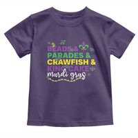 Beads Parades Crawfish King Cake Mardi Gras Toddler T Shirt