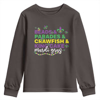 Beads Parades Crawfish King Cake Mardi Gras Youth Sweatshirt