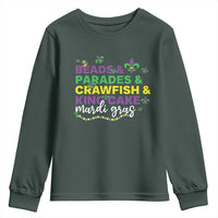 Beads Parades Crawfish King Cake Mardi Gras Youth Sweatshirt
