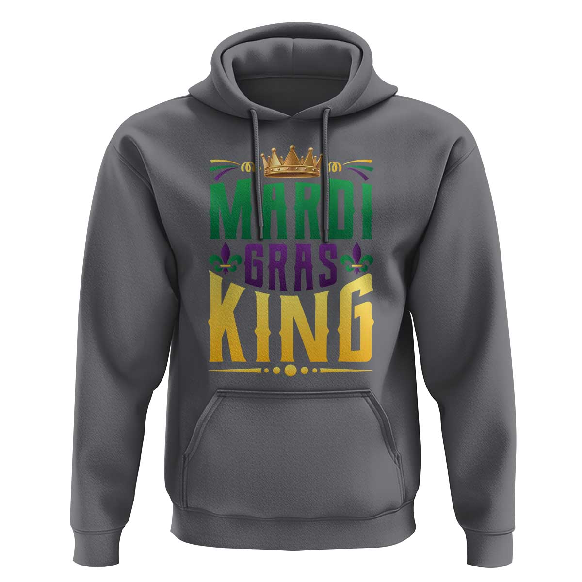 Mardi Gras King Hoodie Funny Men Carnival Costume Gift