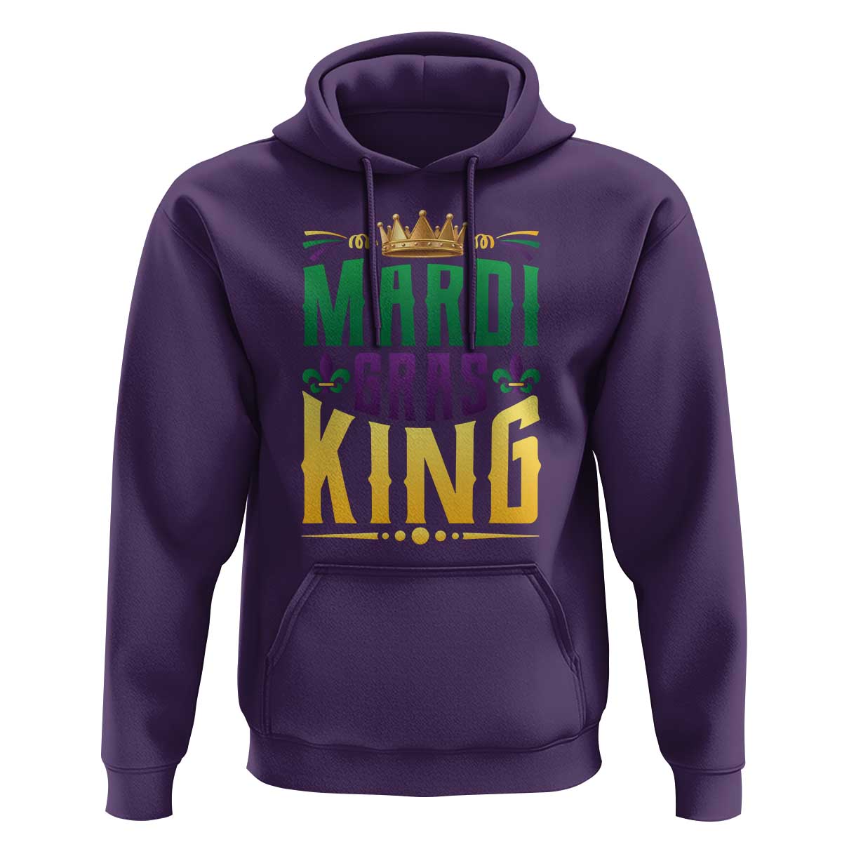Mardi Gras King Hoodie Funny Men Carnival Costume Gift