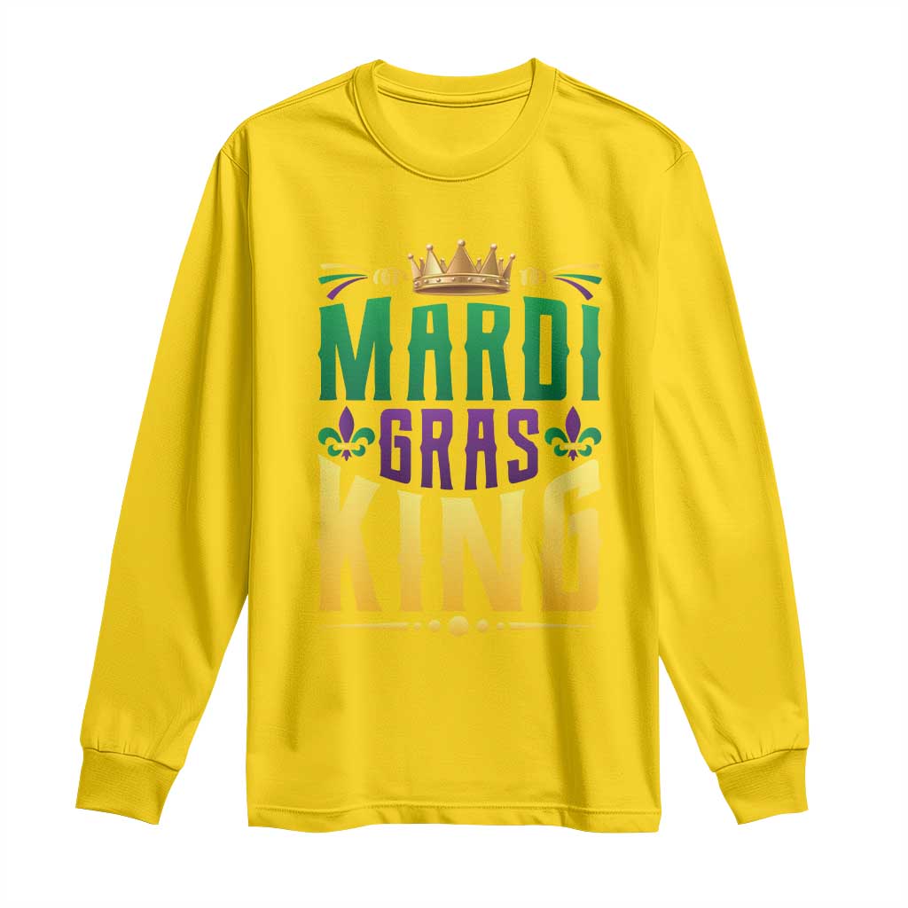 Mardi Gras King Long Sleeve Shirt Funny Men Carnival Costume Gift