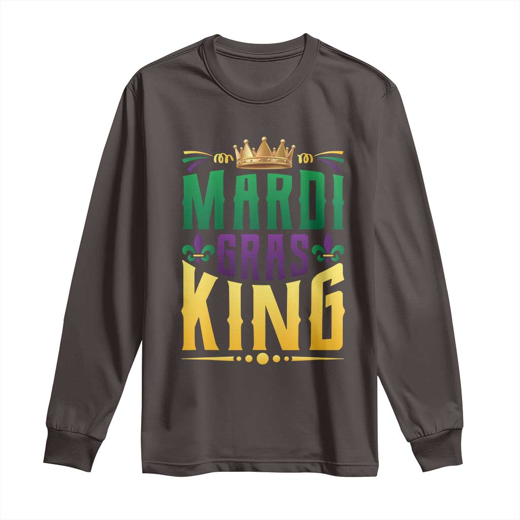 Mardi Gras King Long Sleeve Shirt Funny Men Carnival Costume Gift