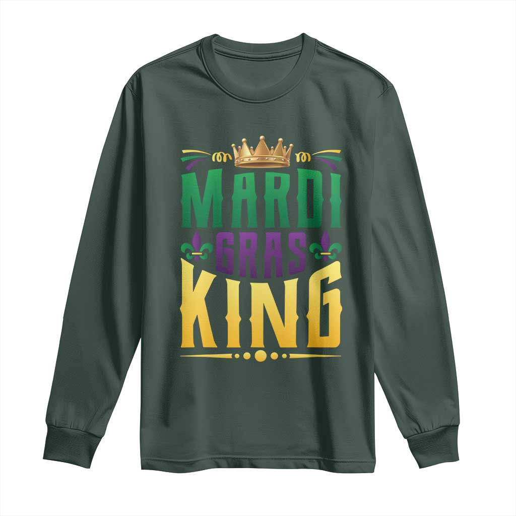 Mardi Gras King Long Sleeve Shirt Funny Men Carnival Costume Gift