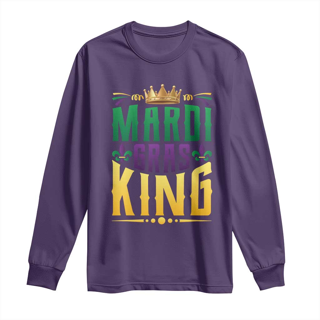 Mardi Gras King Long Sleeve Shirt Funny Men Carnival Costume Gift