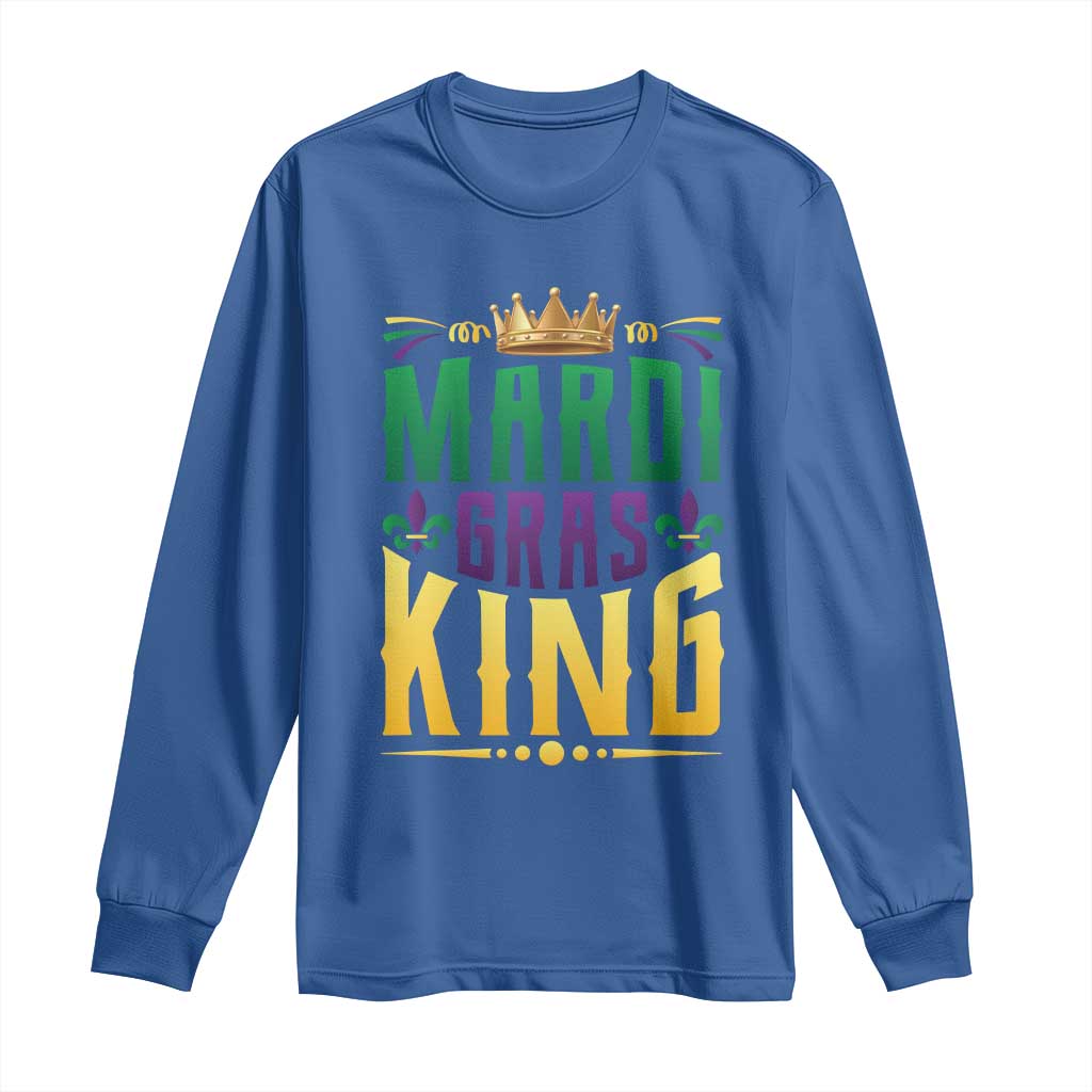 Mardi Gras King Long Sleeve Shirt Funny Men Carnival Costume Gift