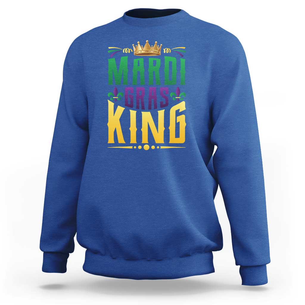 Mardi Gras King Sweatshirt Funny Men Carnival Costume Gift