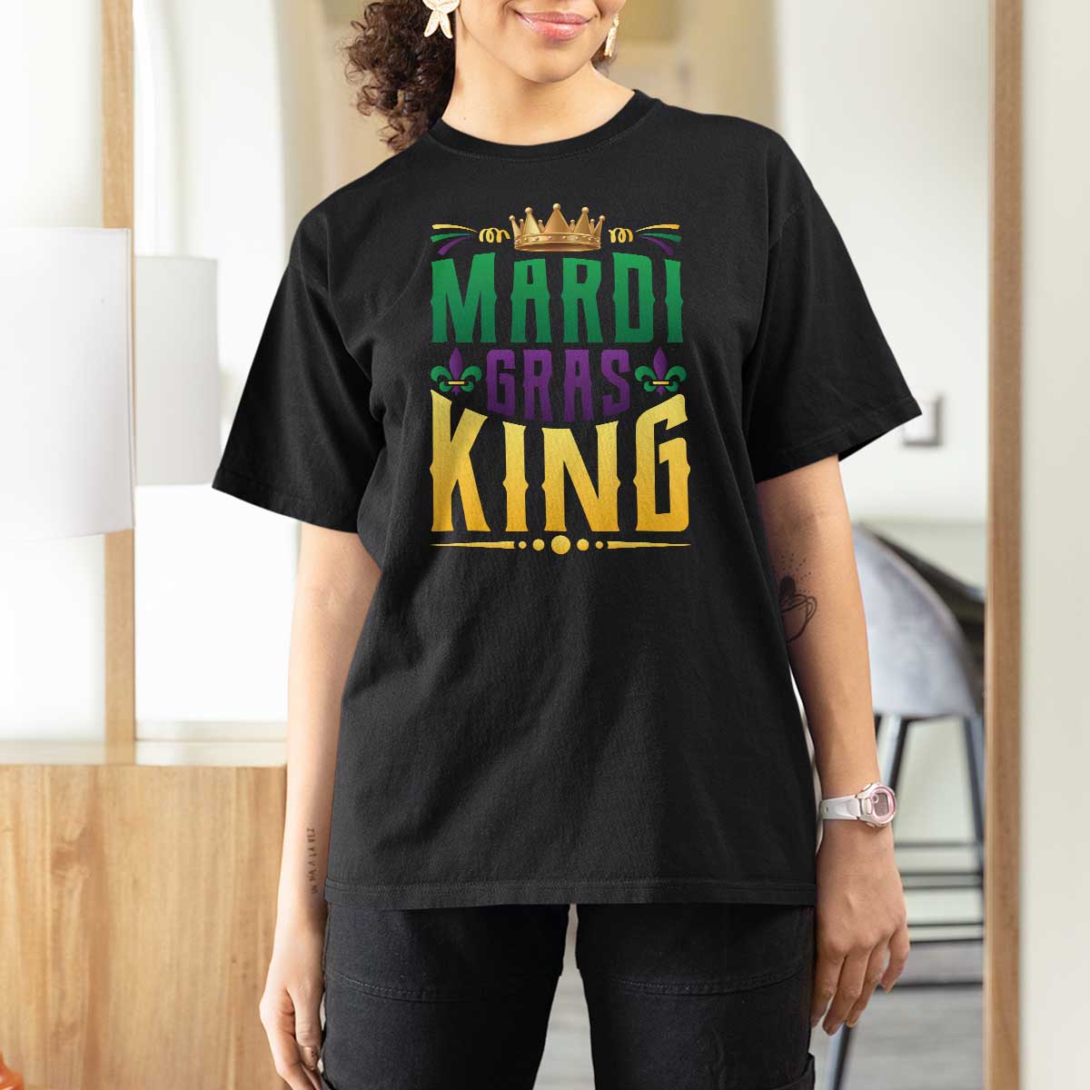 Mardi Gras King T Shirt For Women Funny Men Carnival Costume Gift