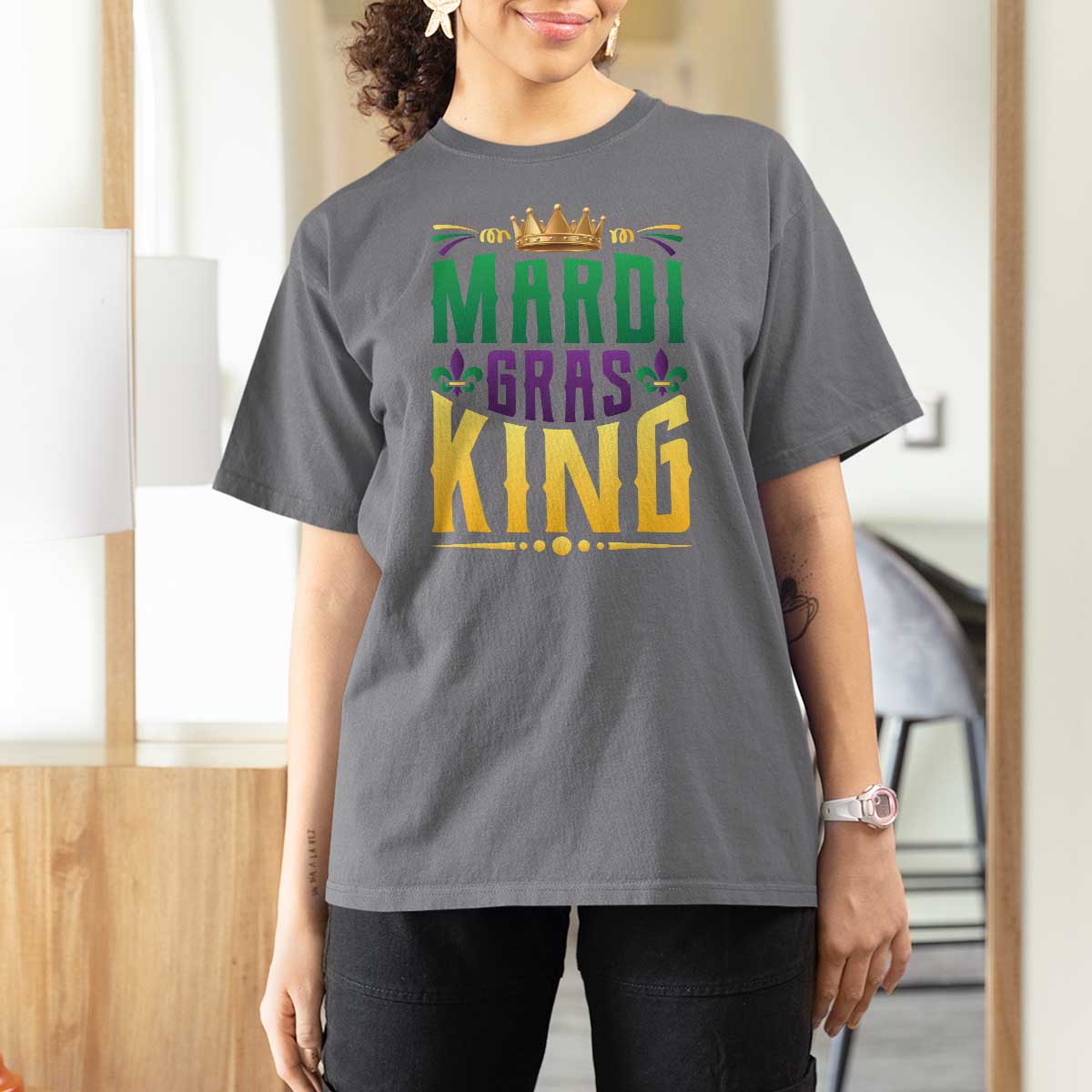 Mardi Gras King T Shirt For Women Funny Men Carnival Costume Gift