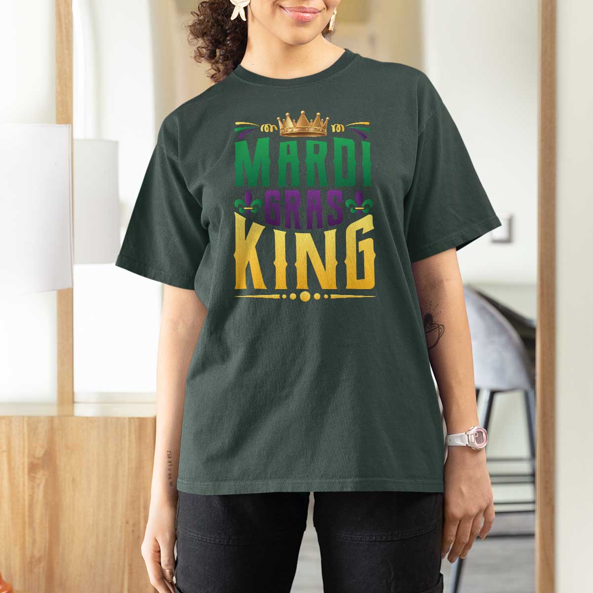 Mardi Gras King T Shirt For Women Funny Men Carnival Costume Gift