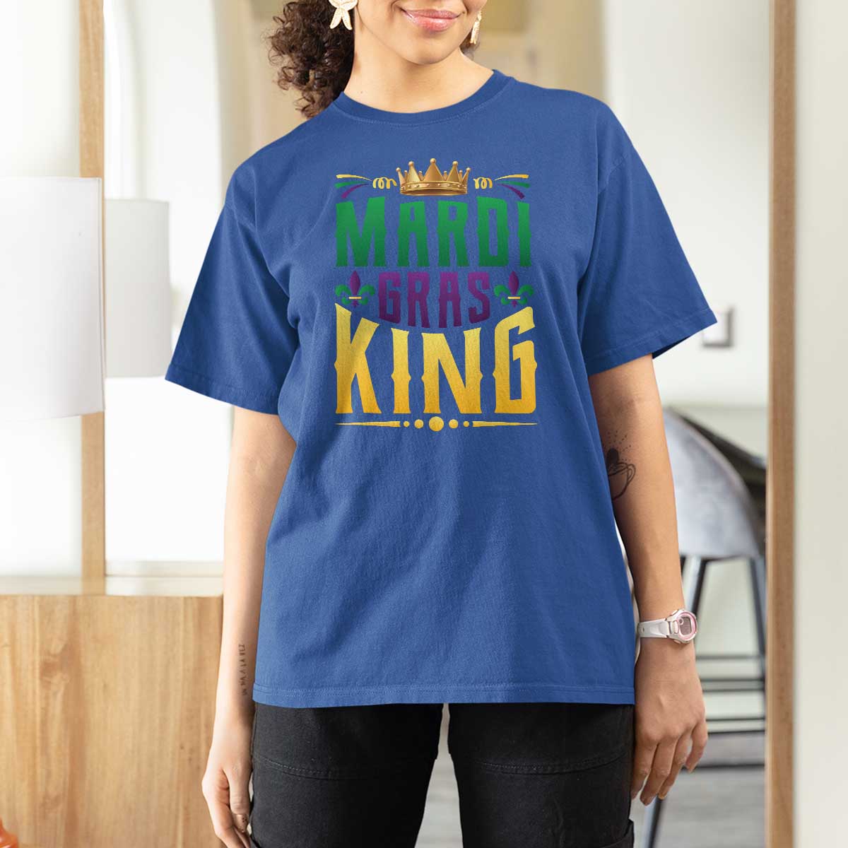 Mardi Gras King T Shirt For Women Funny Men Carnival Costume Gift