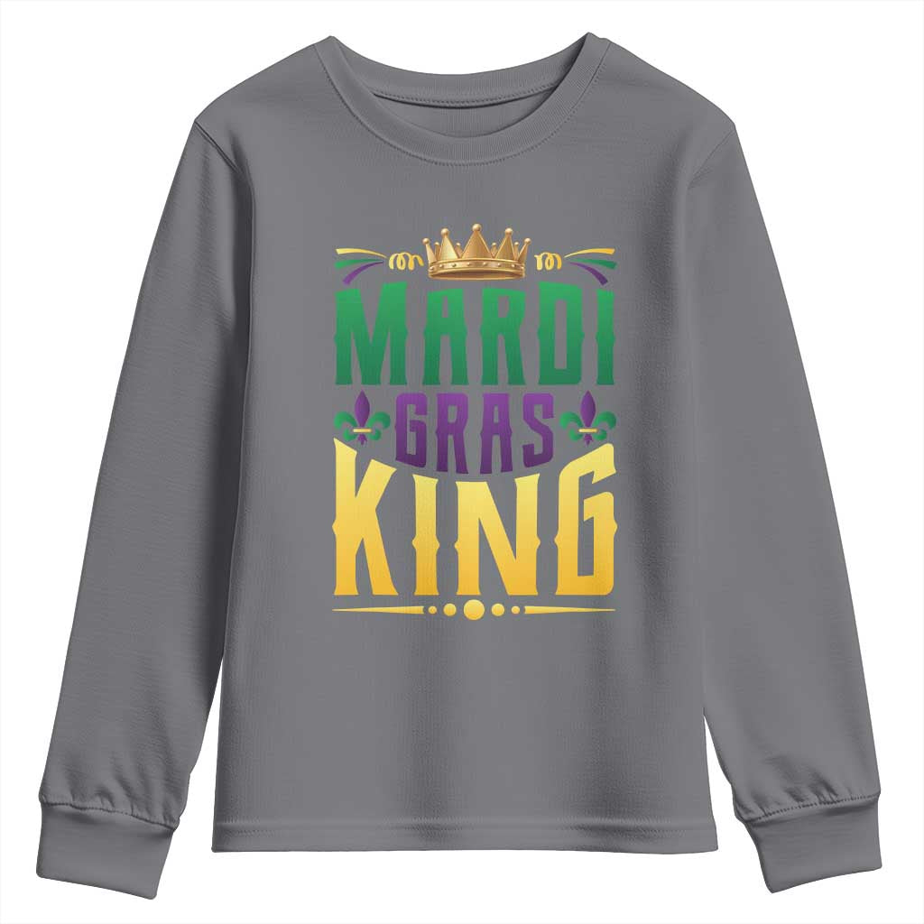Mardi Gras King Youth Sweatshirt Funny Men Carnival Costume Gift