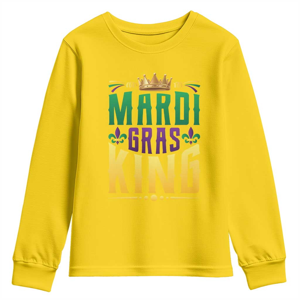 Mardi Gras King Youth Sweatshirt Funny Men Carnival Costume Gift