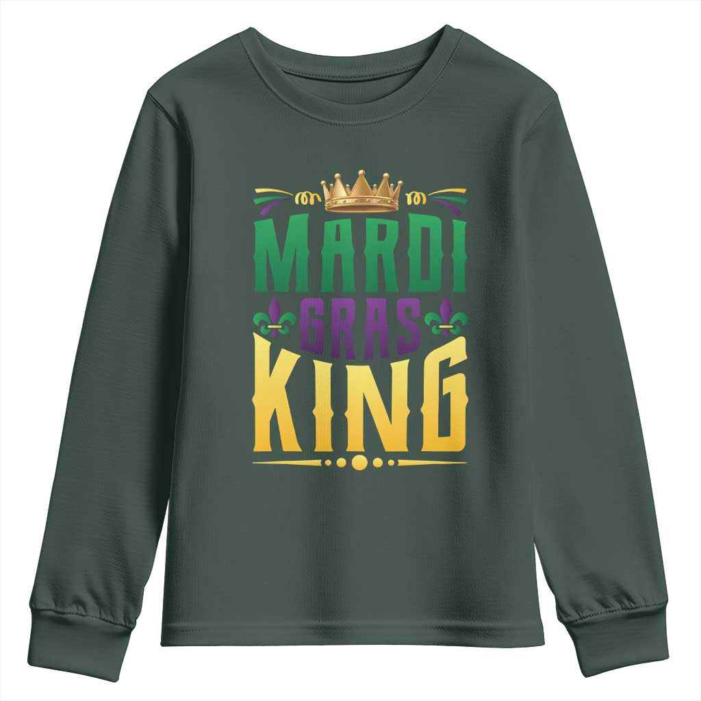 Mardi Gras King Youth Sweatshirt Funny Men Carnival Costume Gift