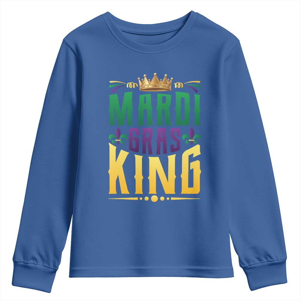 Mardi Gras King Youth Sweatshirt Funny Men Carnival Costume Gift