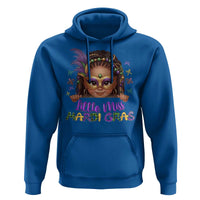 Little Miss Mardi Gras Hoodie Afro Messy Bun Girls Kids Mask Cute New Orleans - Wonder Print Shop