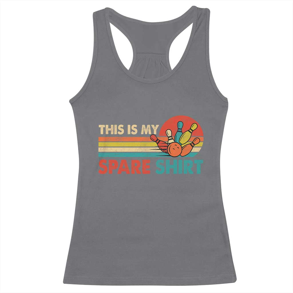 This Is My Spare Bowling Racerback Tank Top Bowler Funny Team