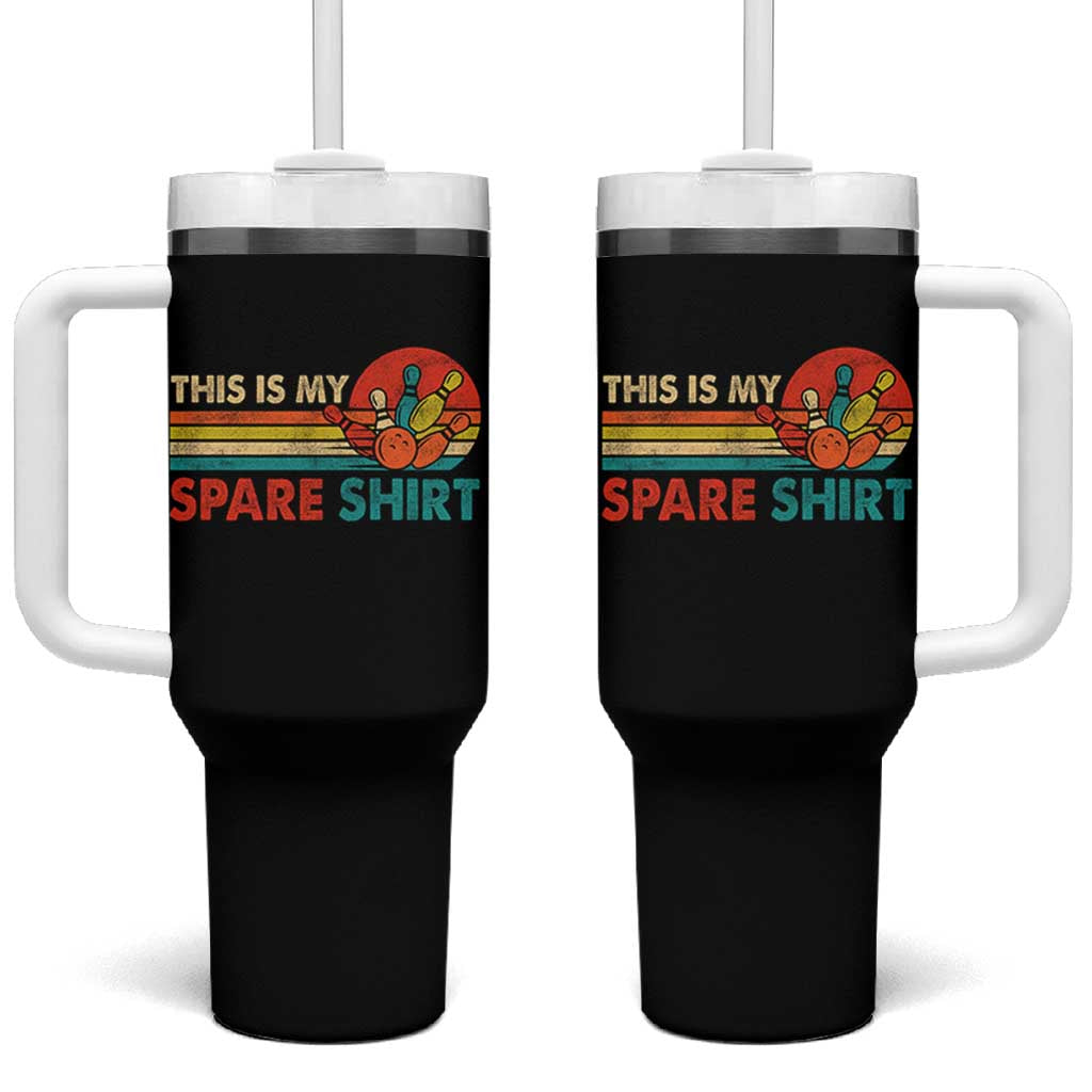 This Is My Spare Bowling Tumbler With Handle Bowler Funny Team
