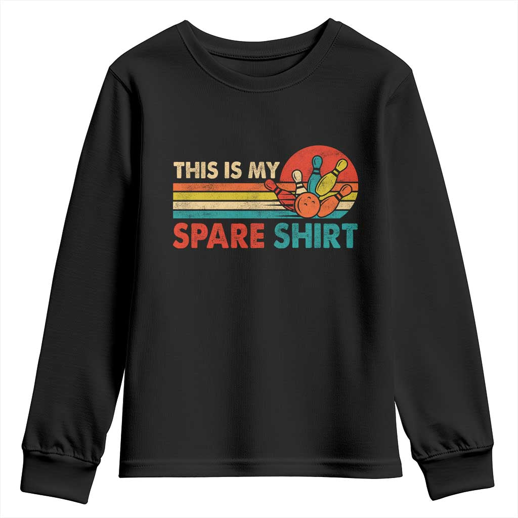 This Is My Spare Bowling Youth Sweatshirt Bowler Funny Team