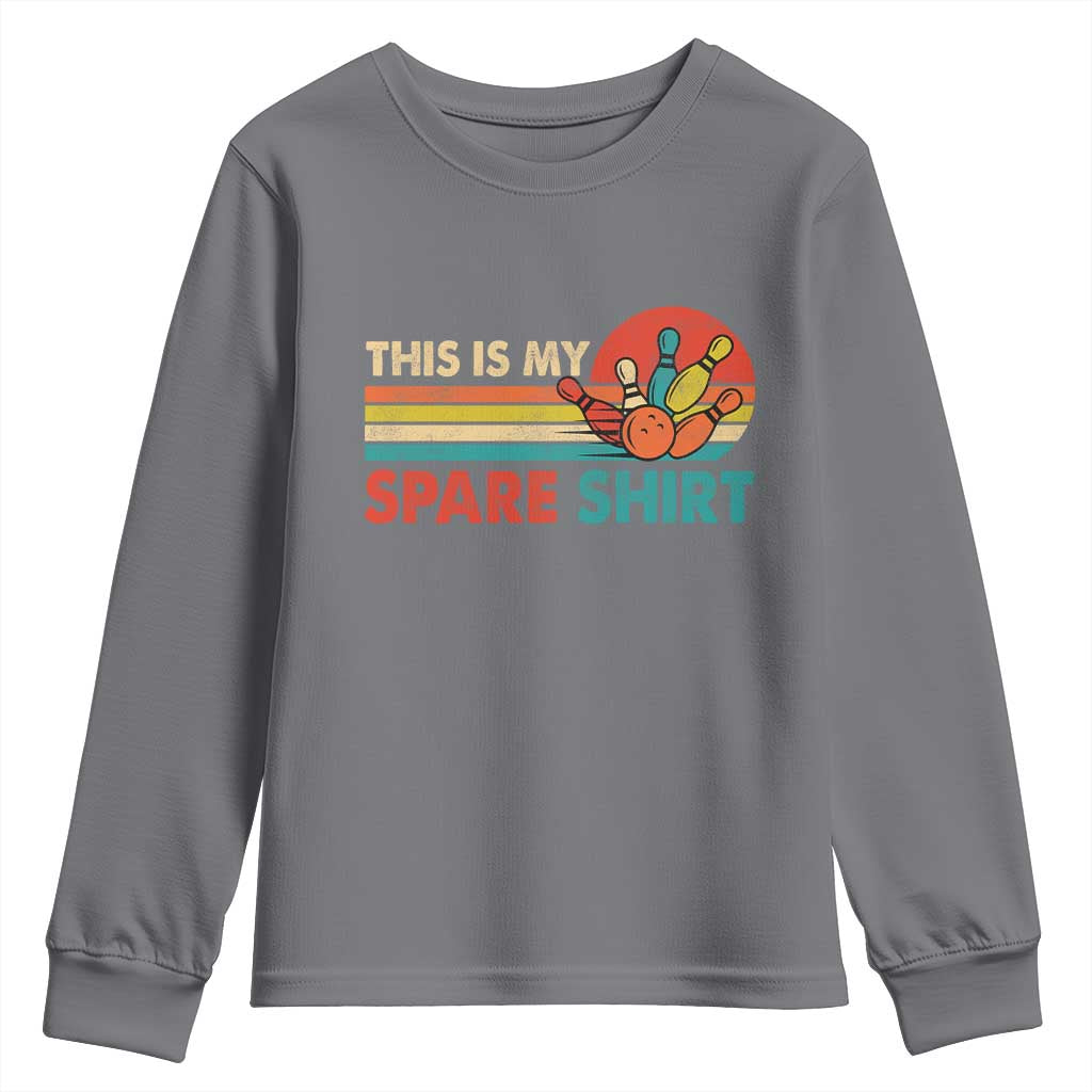This Is My Spare Bowling Youth Sweatshirt Bowler Funny Team
