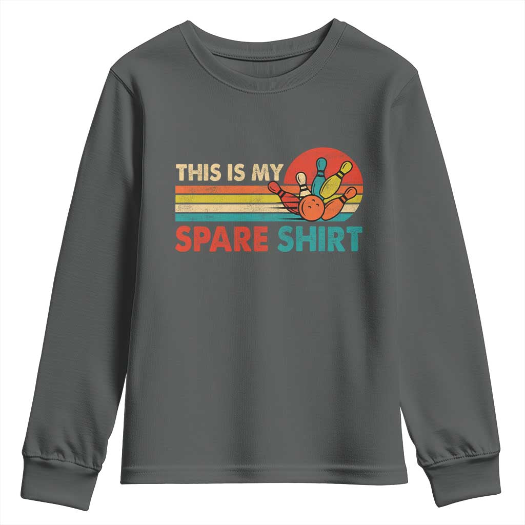 This Is My Spare Bowling Youth Sweatshirt Bowler Funny Team