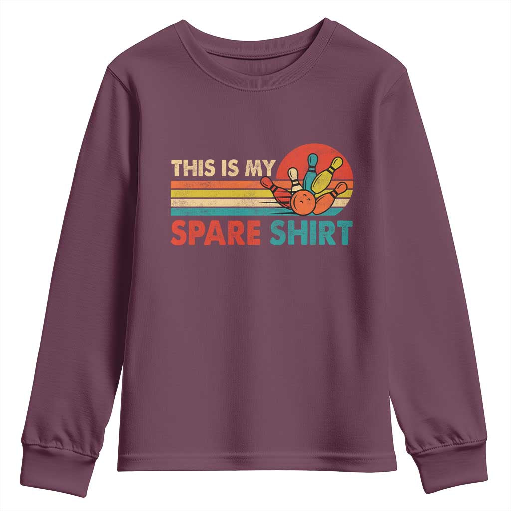 This Is My Spare Bowling Youth Sweatshirt Bowler Funny Team