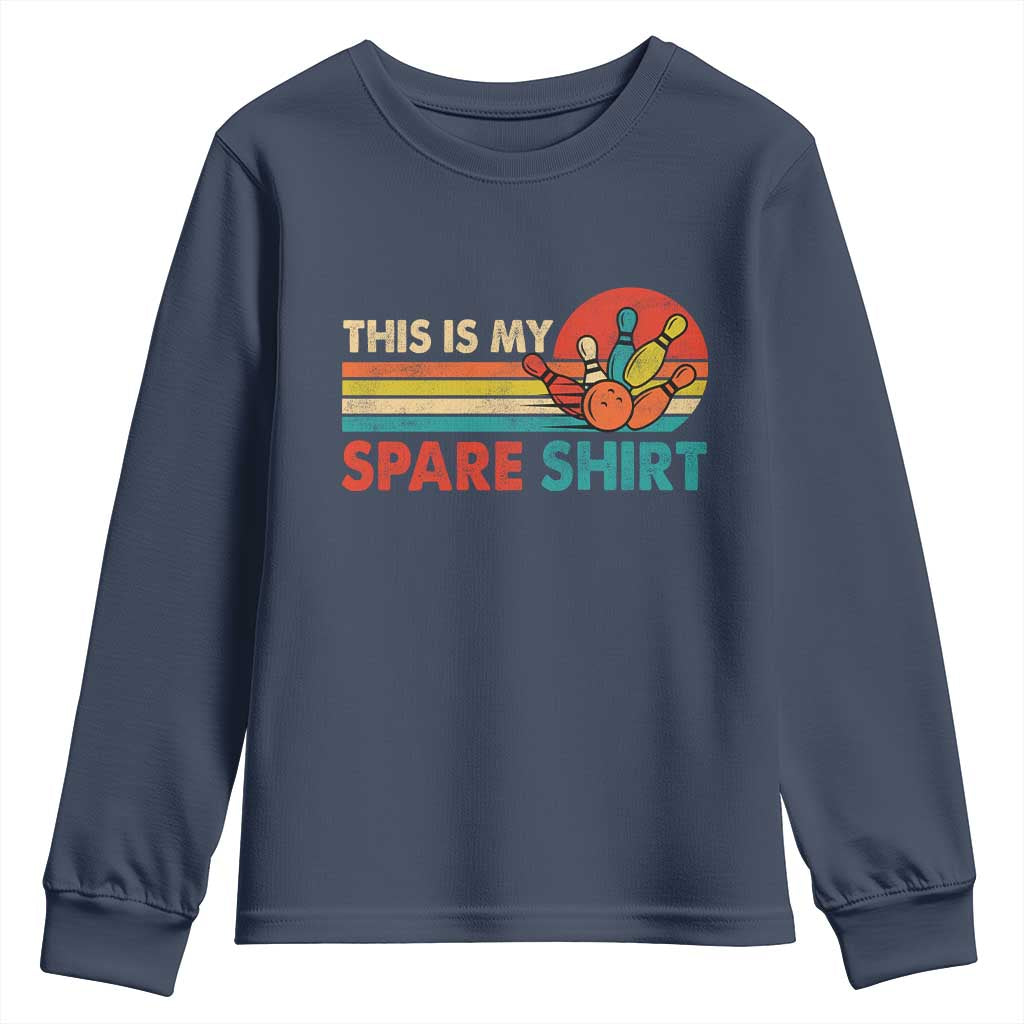 This Is My Spare Bowling Youth Sweatshirt Bowler Funny Team