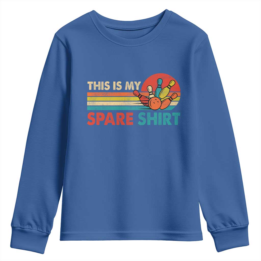 This Is My Spare Bowling Youth Sweatshirt Bowler Funny Team
